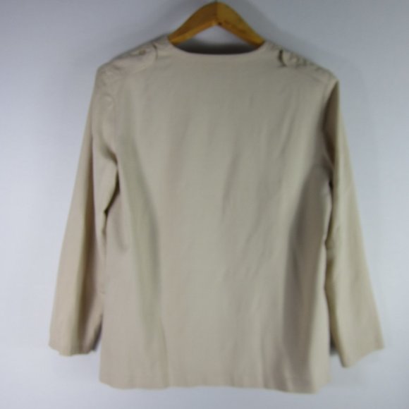 Vtg Frances Henaghan 10 Beige 100% Silk LS Blazer - Picture 6 of 9